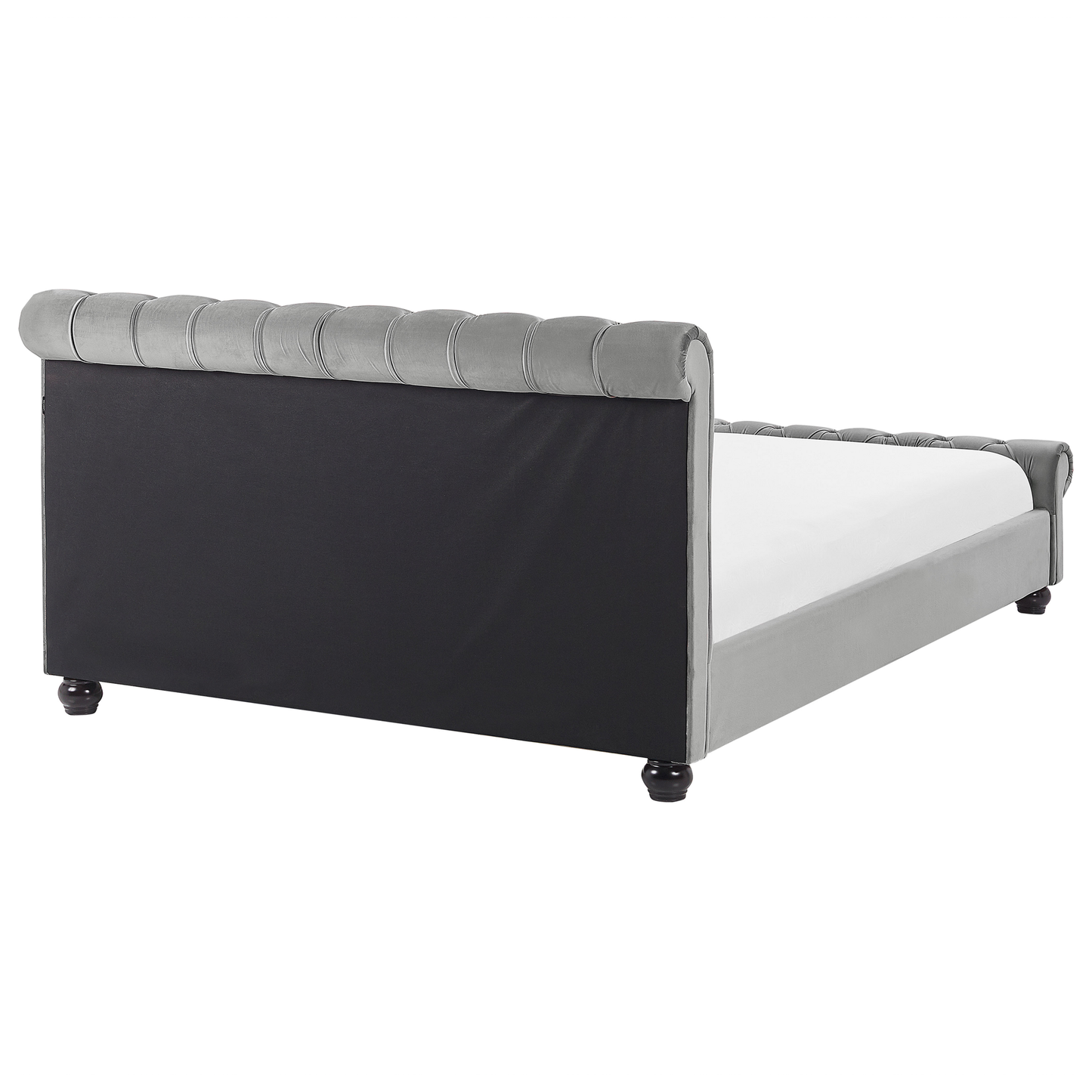 Wasserbett Samtstoff AVALLON 160 x 200 cm Grau