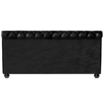 Wasserbett Samtstoff AVALLON 180 x 200 cm Schwarz