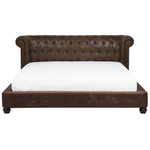 Wasserbett Lederoptik braun 160 x 200 cm CAVAILLON