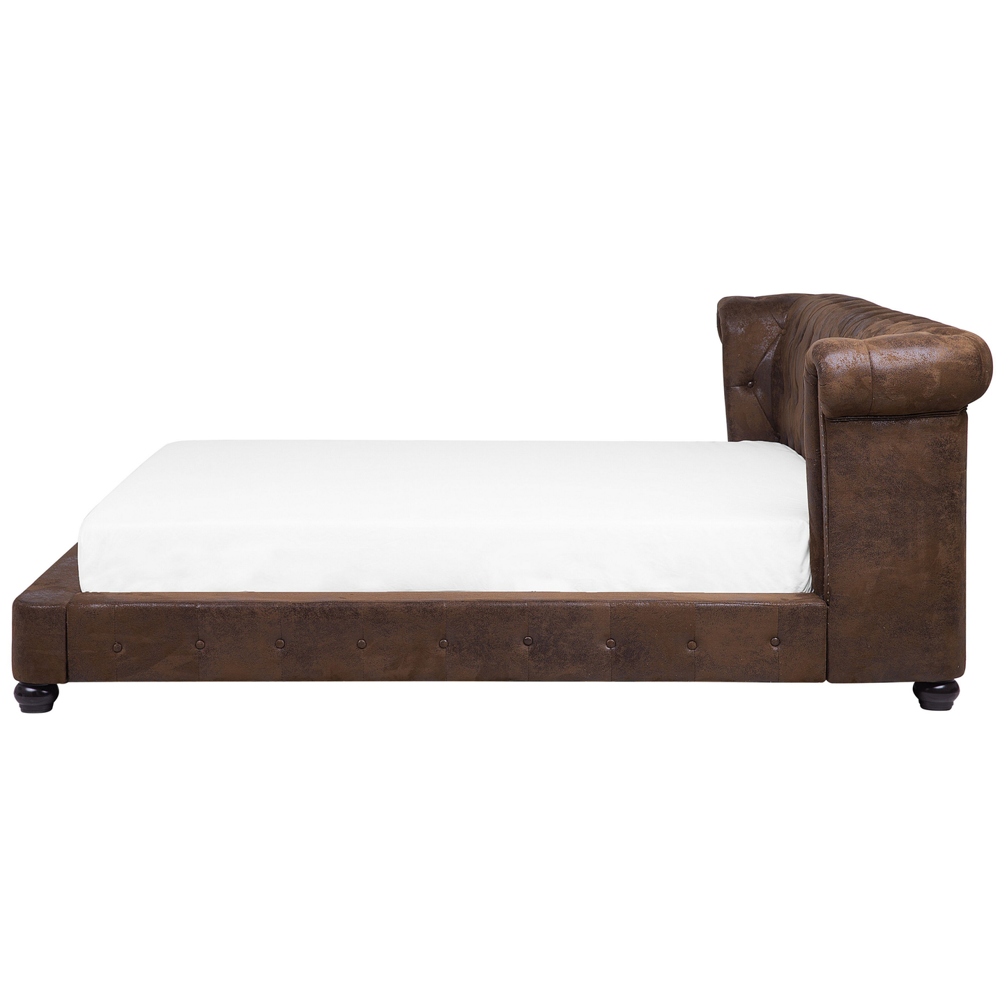 Wasserbett Lederoptik braun 180 x 200 cm CAVAILLON