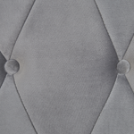 Wasserbett Samtstoff CAVAILLON 180 x 200 cm Hellgrau