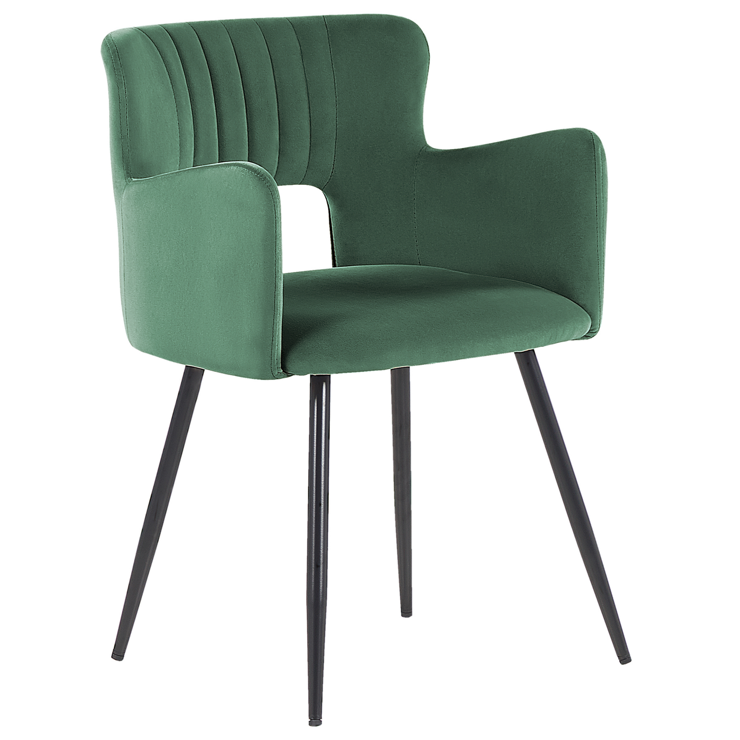 Esszimmerstuhl 2er Set Samtstoff Dunkelgrün SANILAC