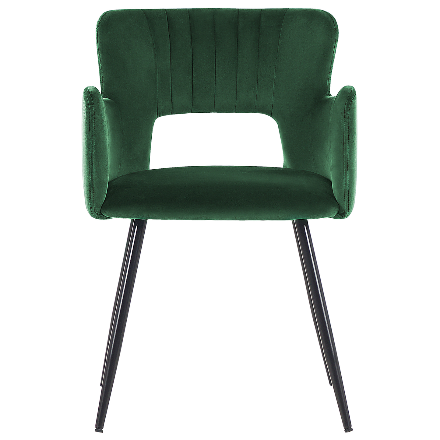 Esszimmerstuhl 2er Set SANILAC Samtstoff Smaragdgrün
