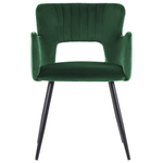 Esszimmerstuhl 2er Set SANILAC Samtstoff Smaragdgrün