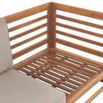 Gartensofa Akazienholz hellbraun 2-Sitzer Auflagen taupe TRANI