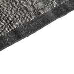 Teppich Wolle schwarz / cremeweiss 80 x 150 cm Streifenmuster Kurzflor ATLANTI