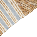 Teppich Jute beige / hellblau 160 x 230 cm Streifenmuster Kurzflor zweiseitig MIRZA