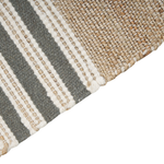 Teppich Jute beige / grau 160 x 230 cm Streifenmuster Kurzflor zweiseitig MIRZA