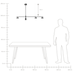 LED Hängelampe FOYLE Metall Schwarz