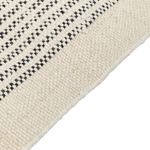 Teppich Wolle beige / schwarz 160 x 230 cm Kurzflor DIVARLI