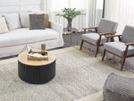 Teppich Wolle beige / schwarz 200 x 300 cm Kurzflor DIVARLI