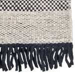 Teppich Wolle beige / schwarz 80 x 150 cm Kurzflor YAZLIK