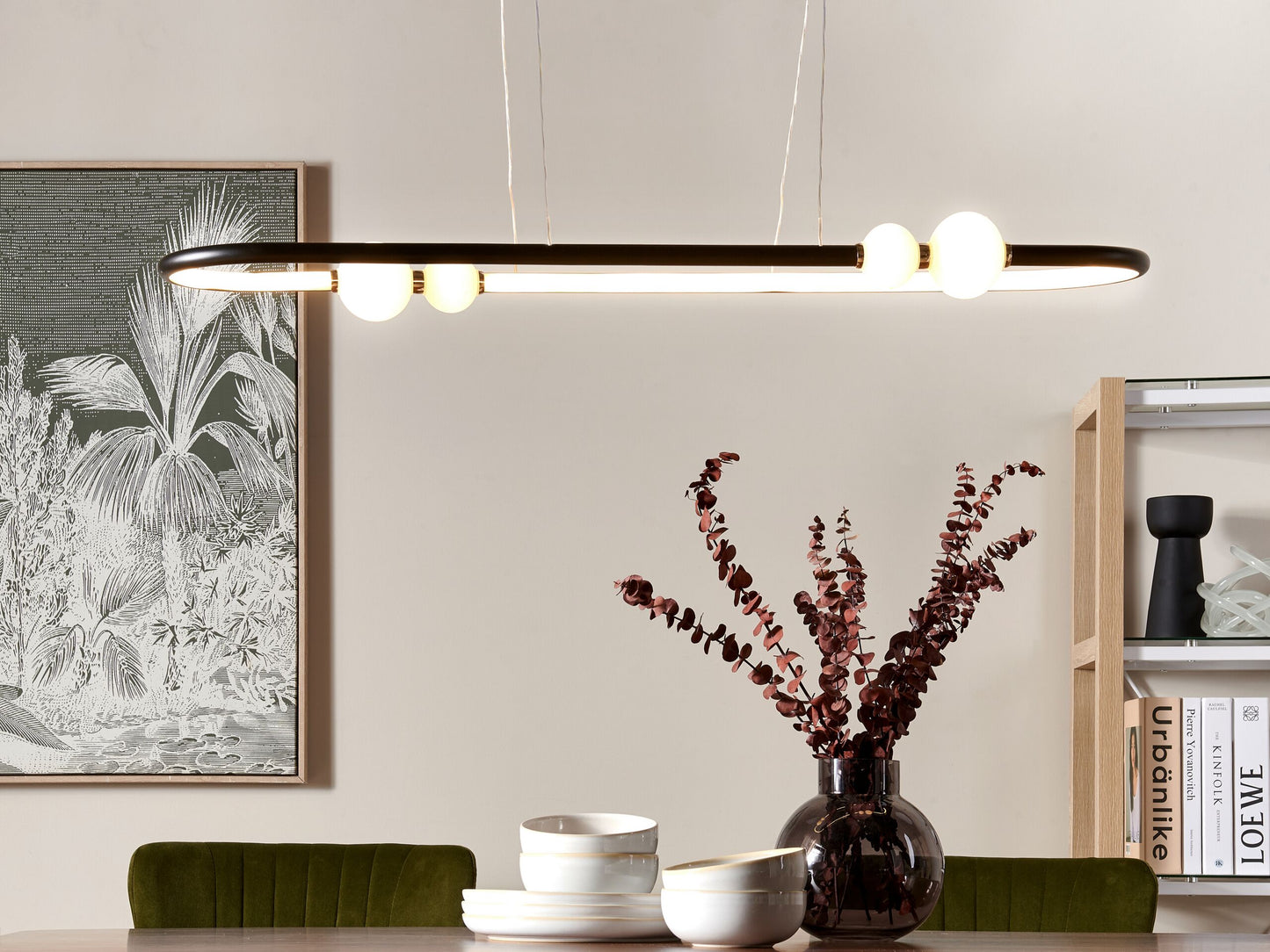 LED Hängelampe FEALE Metall Schwarz