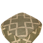 Pouf Jute grün / beige 50 x 50 x 30 cm GOPI