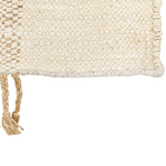 Teppich Jute sandbeige 160 x 230 cm geometrisches Muster Kurzflor HAMZALAR