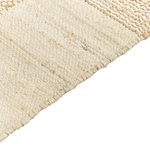 Teppich Jute sandbeige 140 x 200 cm geometrisches Muster Kurzflor HAMZALAR