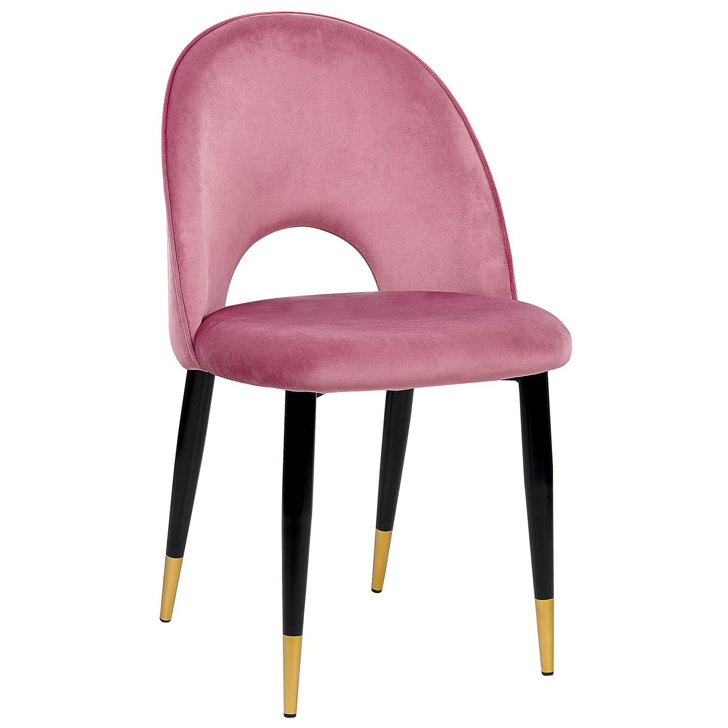 Esszimmerstuhl 2er Set MAGALIA Samtstoff Rosa