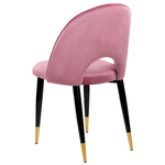 Esszimmerstuhl 2er Set MAGALIA Samtstoff Rosa