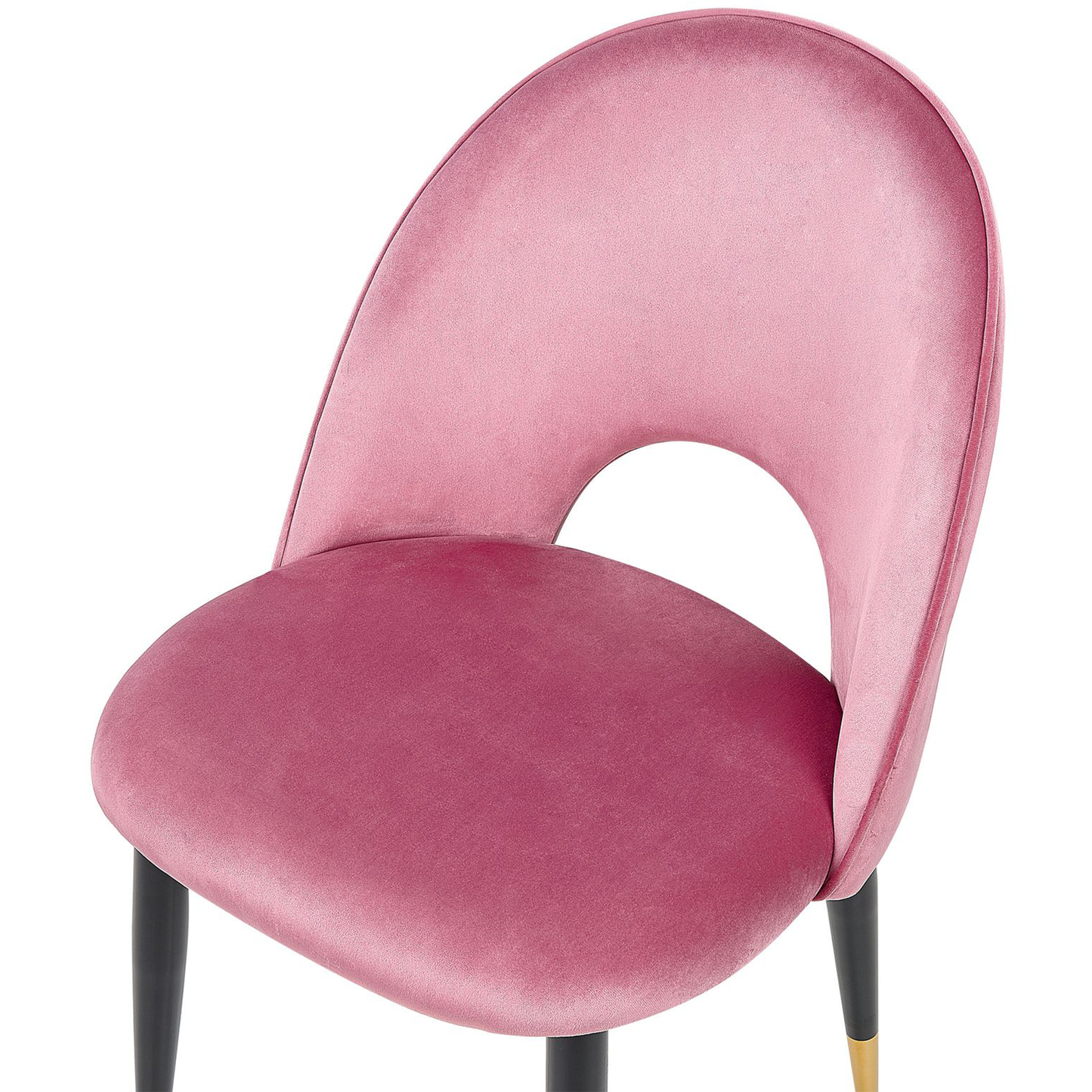 Esszimmerstuhl 2er Set MAGALIA Samtstoff Rosa