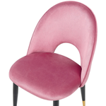 Esszimmerstuhl 2er Set MAGALIA Samtstoff Rosa