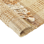 Teppich Jute sandbeige 160 x 230 cm geometrisches Muster Kurzflor BERISSA