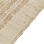 Teppich Jute sandbeige 140 x 200 cm geometrisches Muster Kurzflor ORTAOBA