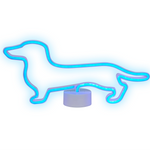 Neonlicht LED Dekofigur blau Hundeform 20 cm FRANCIS