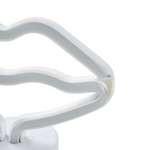 Neonlicht LED Dekofigur rosa Mund 15 cm FLORA