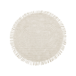 Teppich Baumwolle beige ⌀ 140 cm rund HALFETI