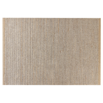 Teppich Wolle beige 140 x 200 cm Kurzflor BANOO