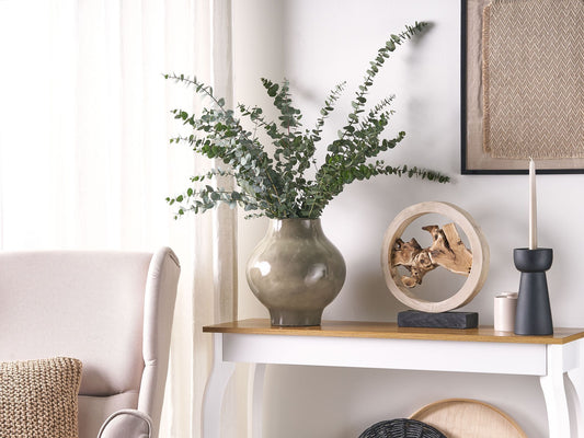 Blumenvase MAGAN Keramik 31 cm Taupe