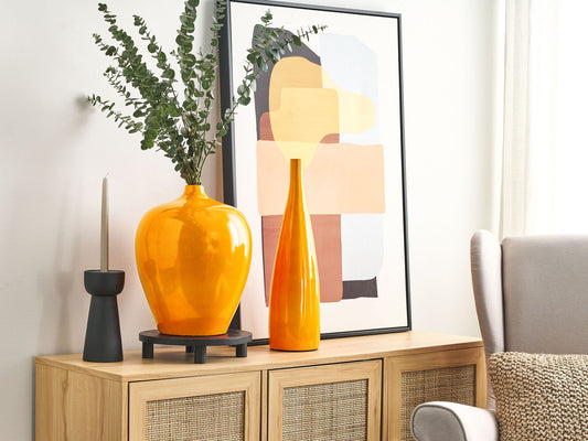 Blumenvase TERRASA Keramik 37 cm Orange