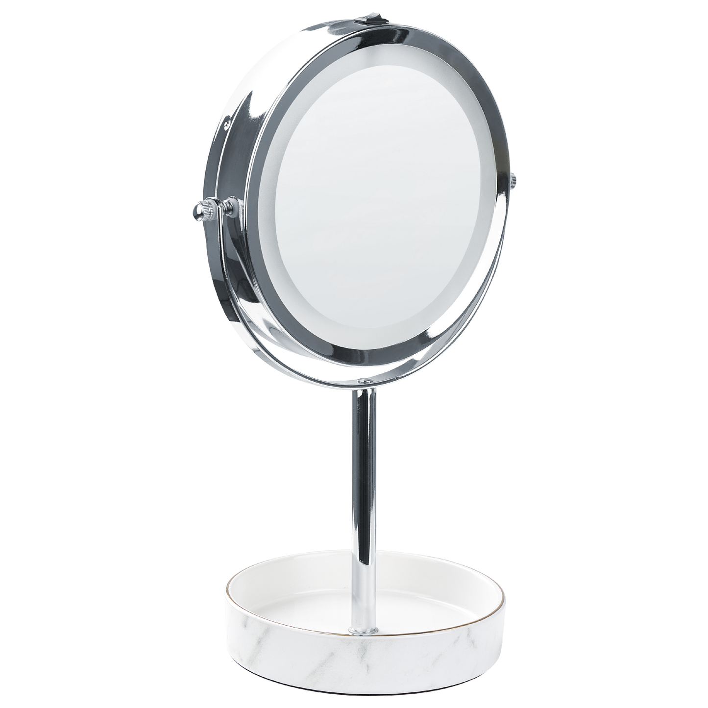 Kosmetikspiegel LED SAVOIE Weiss / Silber