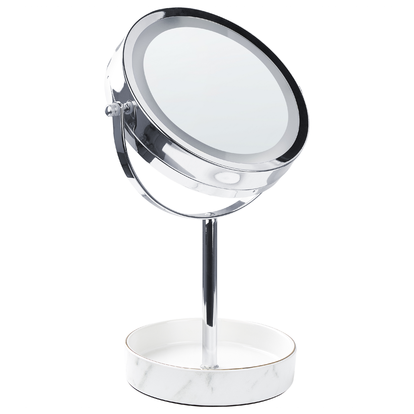 Kosmetikspiegel LED SAVOIE Weiss / Silber