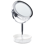 Kosmetikspiegel LED SAVOIE Weiss / Silber