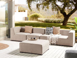 Gartensofa mit Ottomane 4-Sitzer AREZZO modular Beige