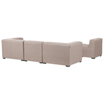 Gartensofa mit Ottomane 4-Sitzer AREZZO modular Beige