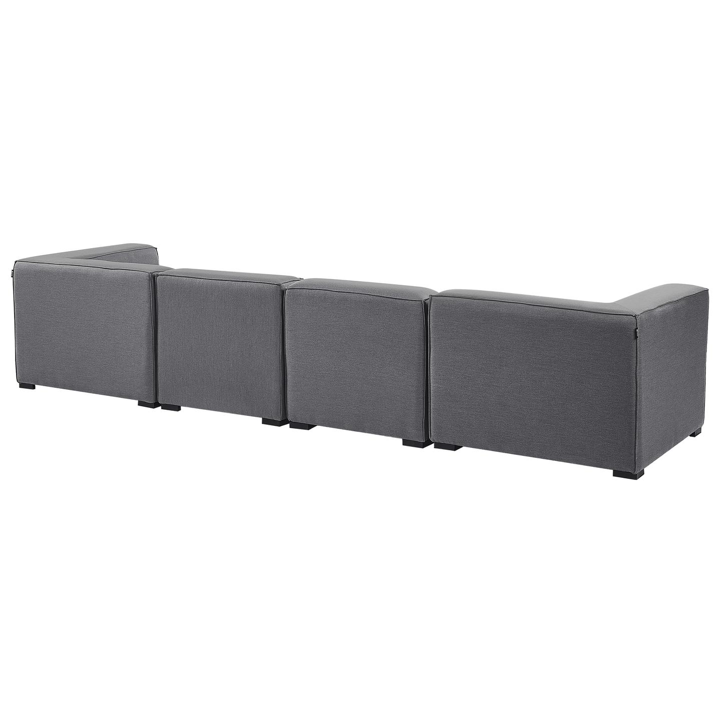 Gartensofa mit Ottomane 4-Sitzer AREZZO modular Grau