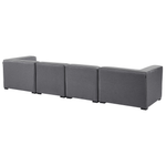 Gartensofa mit Ottomane 4-Sitzer AREZZO modular Grau