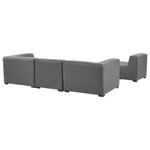 Gartensofa mit Ottomane 4-Sitzer AREZZO modular Grau