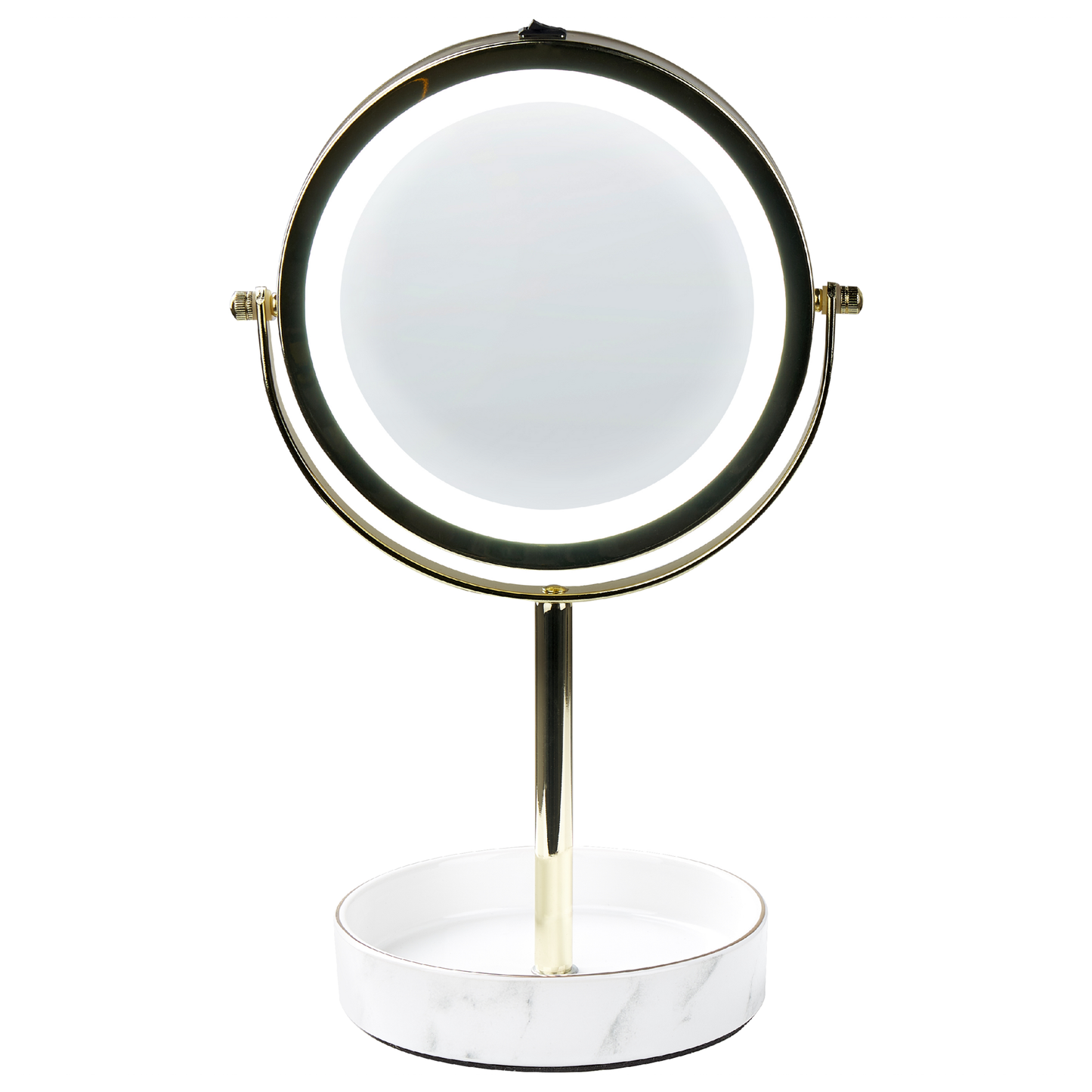 Kosmetikspiegel LED SAVOIE Weiss / Gold