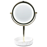 Kosmetikspiegel LED SAVOIE Weiss / Gold