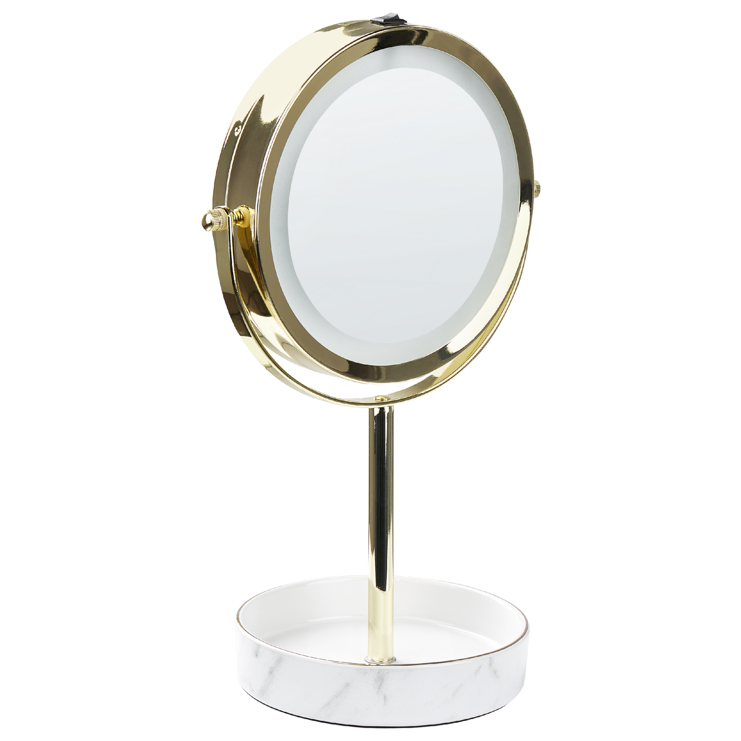 Kosmetikspiegel LED SAVOIE Weiss / Gold