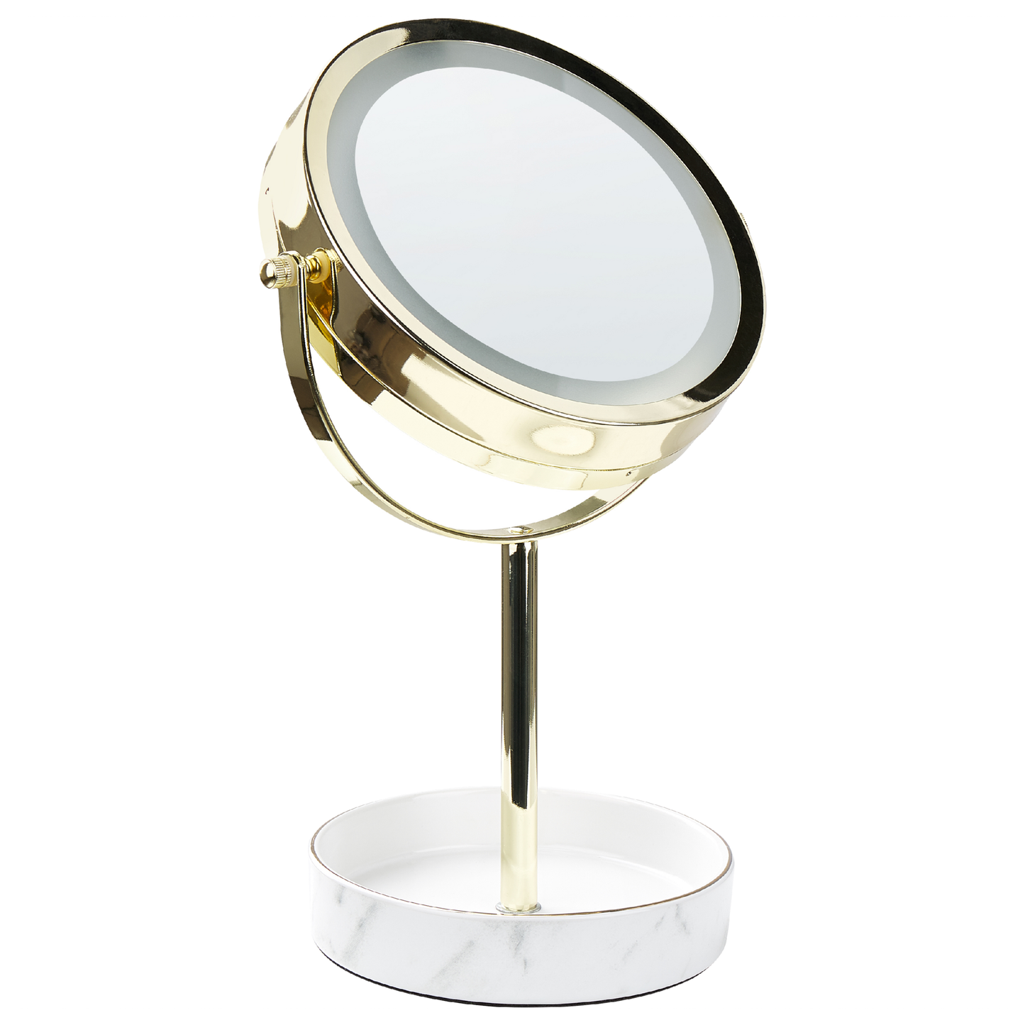 Kosmetikspiegel LED SAVOIE Weiss / Gold
