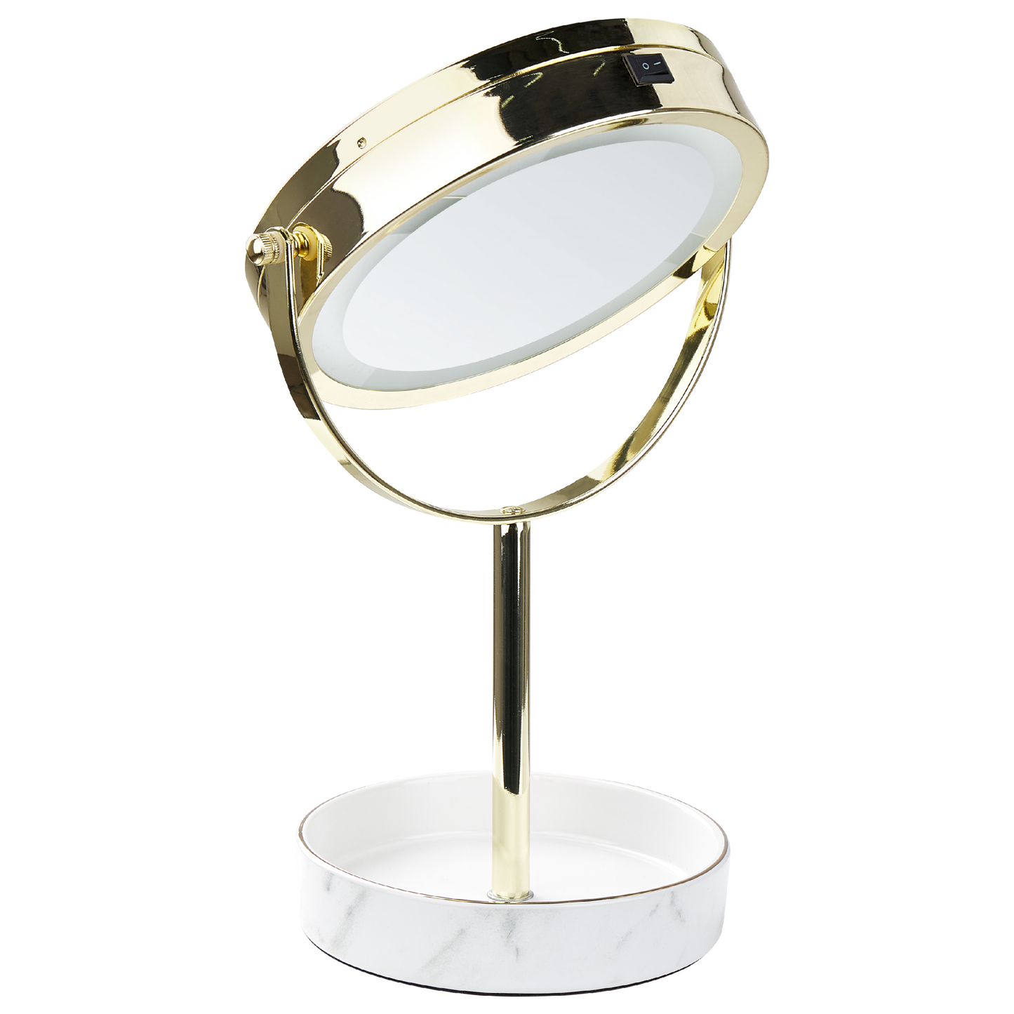 Kosmetikspiegel LED SAVOIE Weiss / Gold