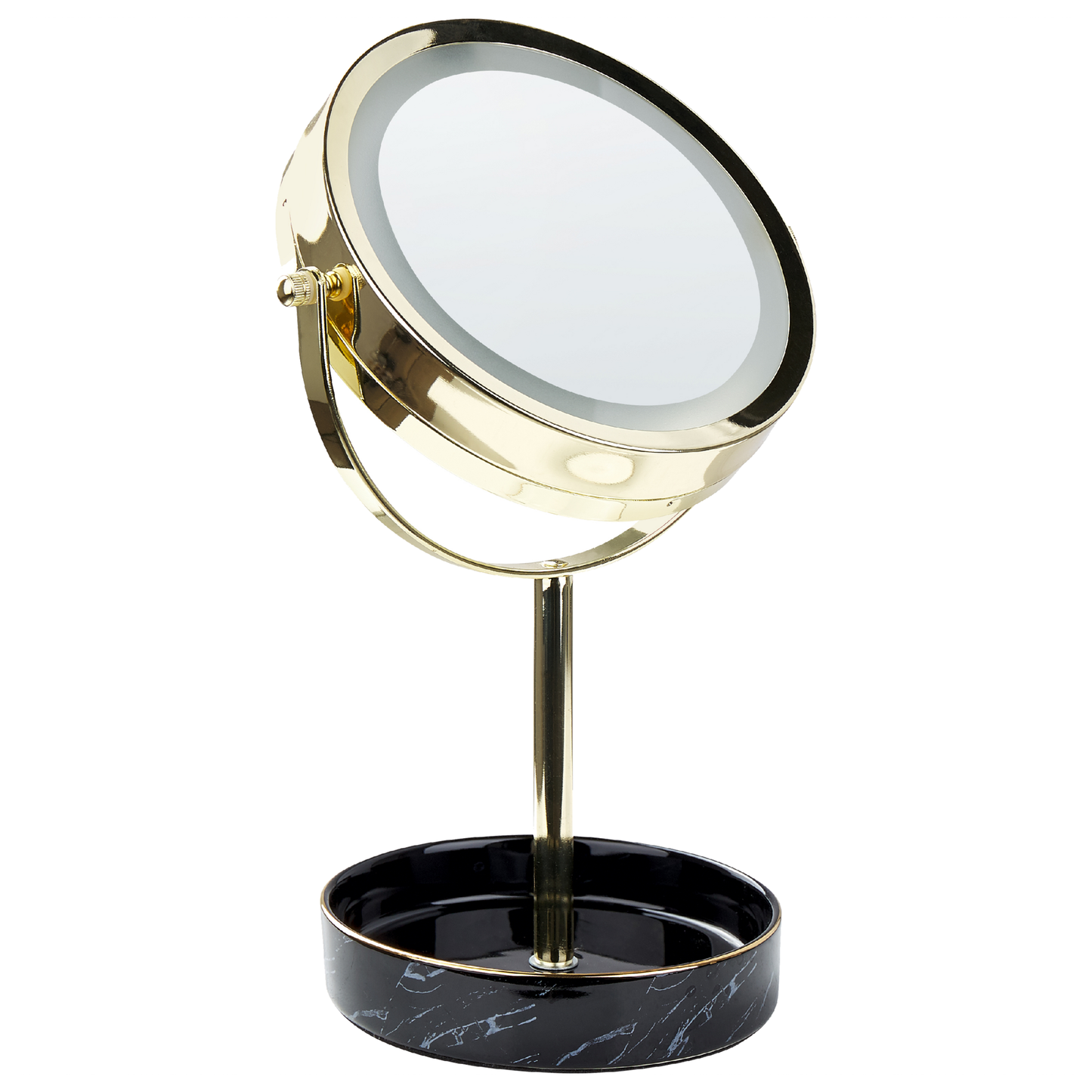 Kosmetikspiegel LED SAVOIE Schwarz / Gold