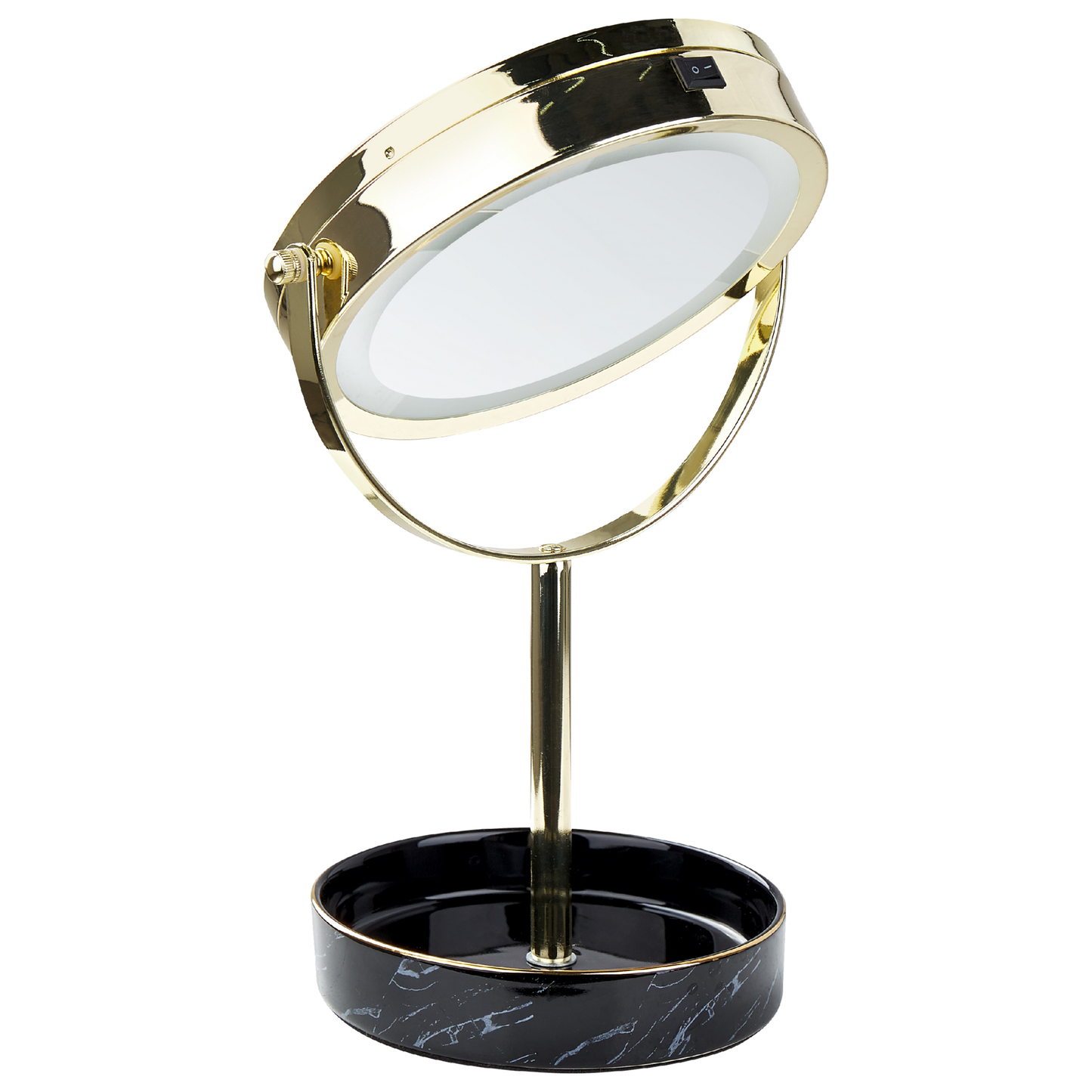 Kosmetikspiegel LED SAVOIE Schwarz / Gold