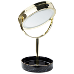 Kosmetikspiegel LED SAVOIE Schwarz / Gold