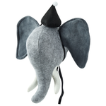 Wanddekoration für Kinder Elefant BADOU Baumwolle 36 cm Grau