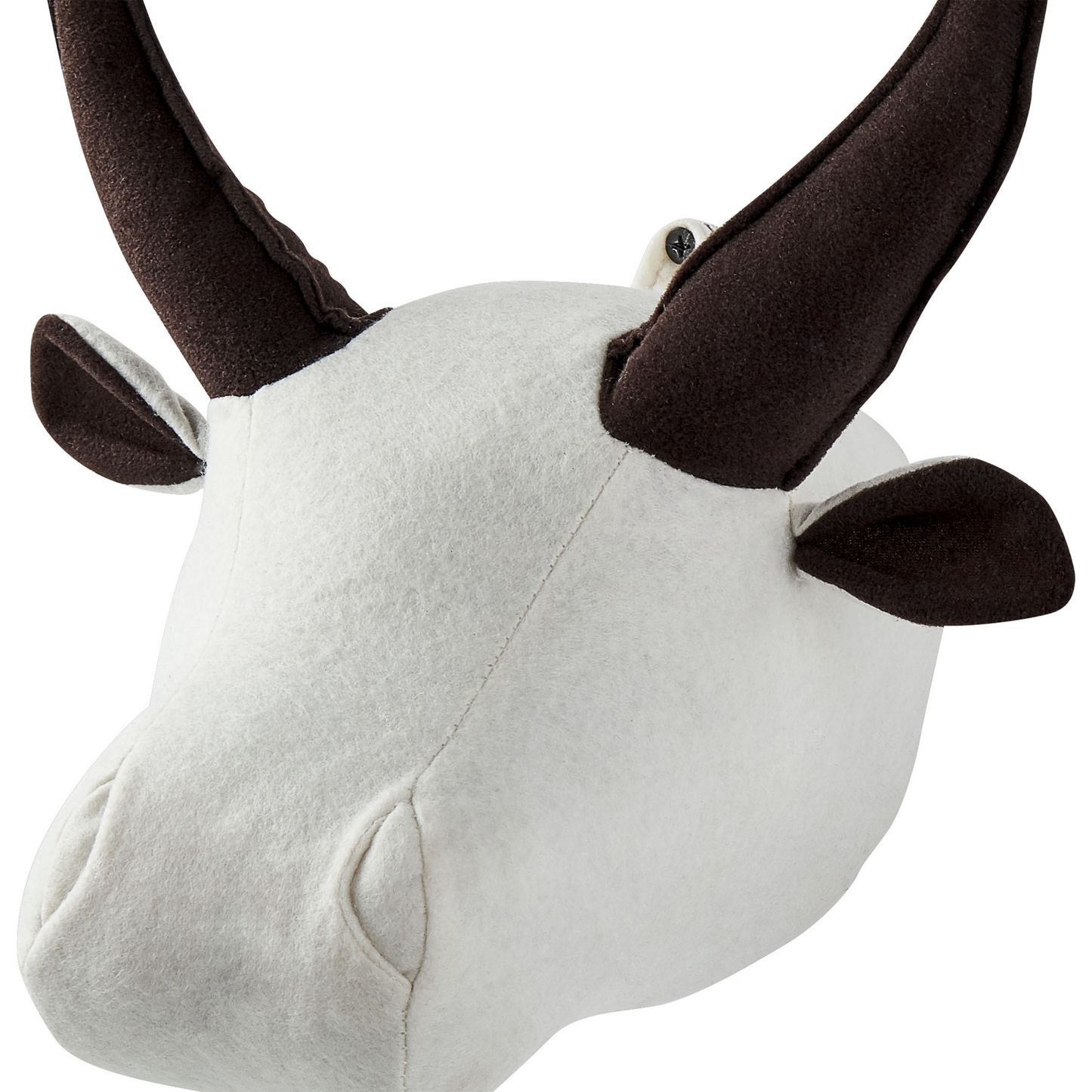 Wanddekoration für Kinder Stier GEOFFREY Baumwolle 24 cm Weiss